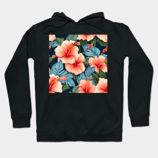 Hibiscus Flowers Pattern 15 Hoodie